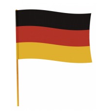 Drapeau Allemagne avec bâton 70 x 90 cm