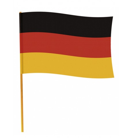 Drapeau Allemagne avec bâton 70 x 90 cm