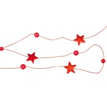 Guirlande étoiles rouges 180 cm