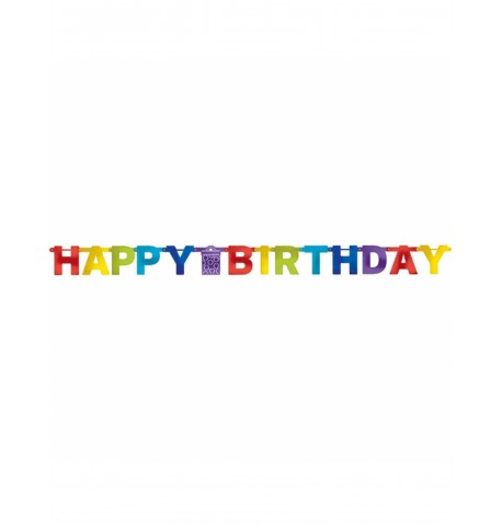 Guirlande Happy Birthday multicolore 219 cm