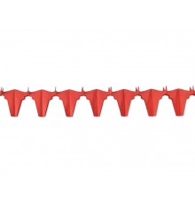 Guirlande papier ignifugé taureau rouge 4.5 m