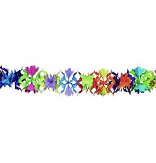 Guirlande papier multicolore motif fleurs