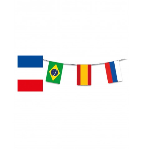 Guirlande plastique 32 Pays Coupe du Monde 13 m