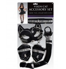 Kit accessoires chat sexy noir femme