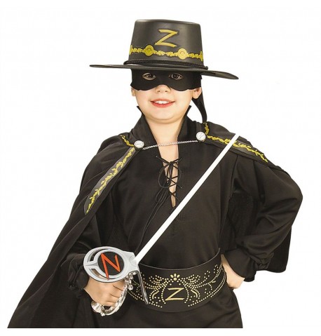 Kit Zorro Epée en plastique masque et chapeau enfant