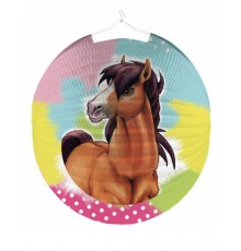 Lanterne ronde en papier Charming Horse 25 cm