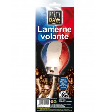Lanterne volante tricolore France 50 x 90 cm
