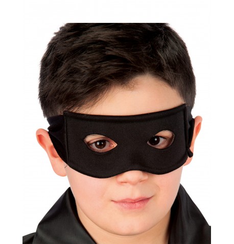Masque chevalier noir en tissu enfant