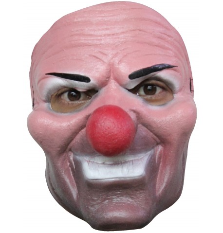 Masque clown malfaisant nez rouge adulte Halloween