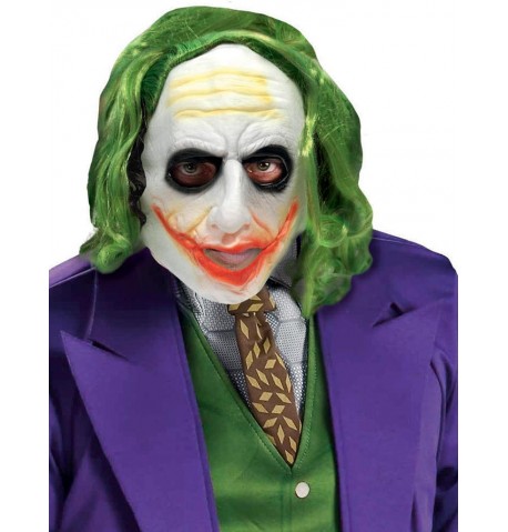 Masque Joker avec cheveux adulte