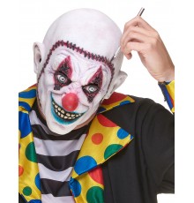Masque latex clown crâne recousu adulte