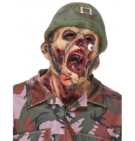 Masque latex soldat zombie adulte