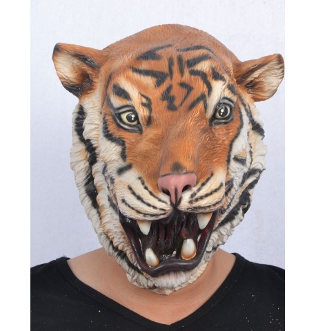 Masque latex tigre adulte