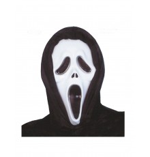 Masque noir et blanc en plastique tueur psycopathe adulte