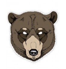 Masque papier ours