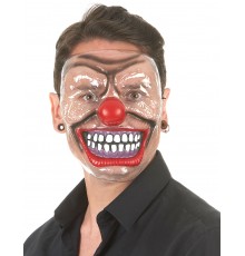 Masque transparent clown terrfiant adulte