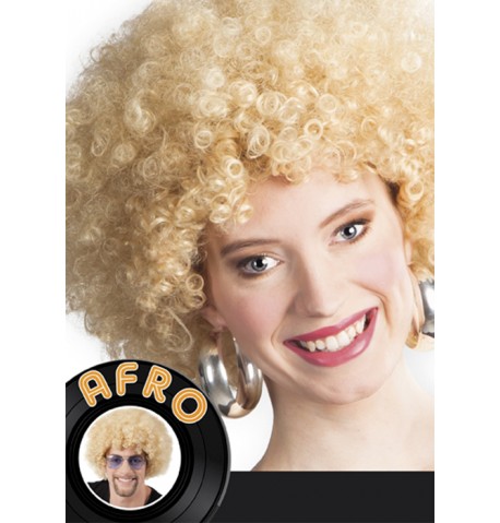 Perruque afro blonde volume femme