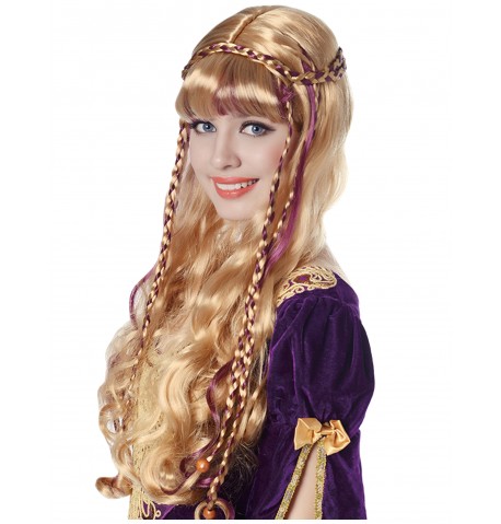Perruque blonde médiévale femme
