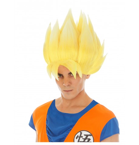 Perruque jaune Goku Saiyan Dragon ball Z adulte