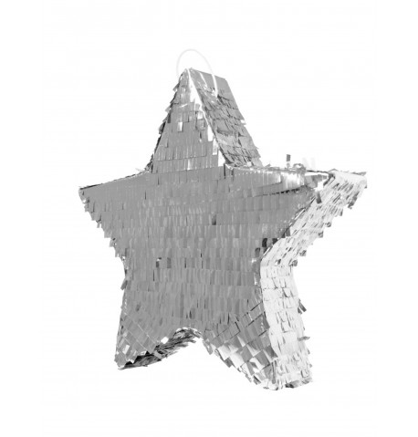 Pinata étoile argentée 45 x 12 cm