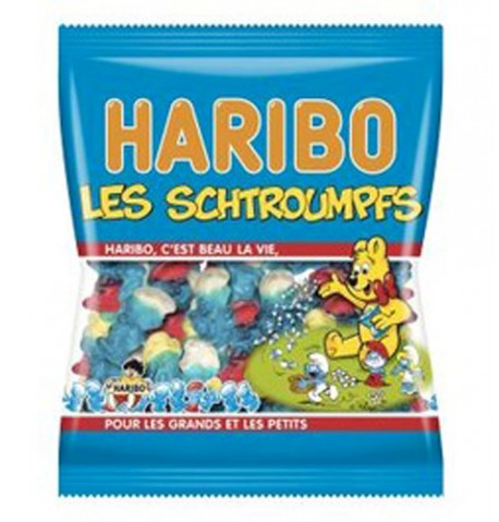 Sachet Bonbons Schtroumpfs Haribo 120 g.