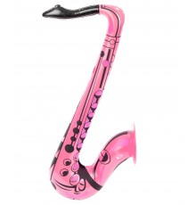 Saxophone gonflable rose