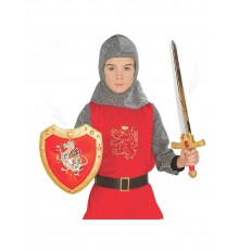 Set bouclier et épée chevalier rouge enfant