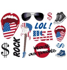 Stickers muraux USA