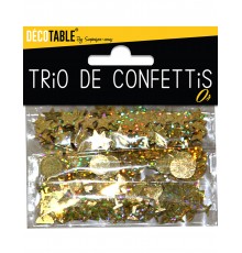 Trio de confettis or