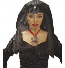 Voile veuve noire avec airaignées femme Halloween