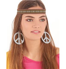 Boucles d'oreilles hippie argentées