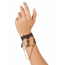 Bracelet dentelle noire bijou main adulte