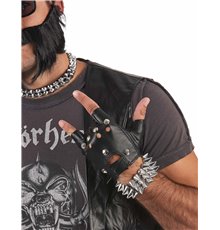 Bracelet large punk argenté adulte