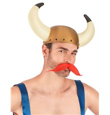 Casque Viking à cornes bicolores adulte