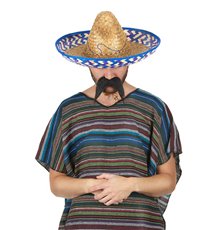 Chapeau mexicain en paille adulte