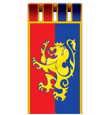 Décoration à suspendre bannière médiévale 180 cm
