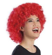 Perruque afro/ clown rouge volume adulte