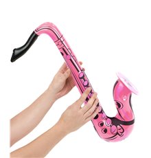 Saxophone gonflable rose