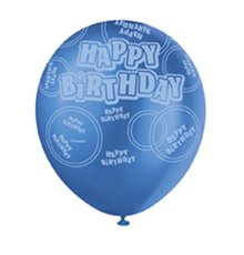 Ballon de baudruche bleuHappy Birthday