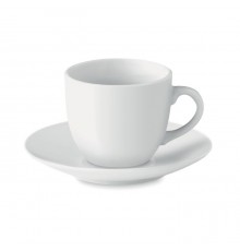 Tasse et soucoupe expresso en porcelaine