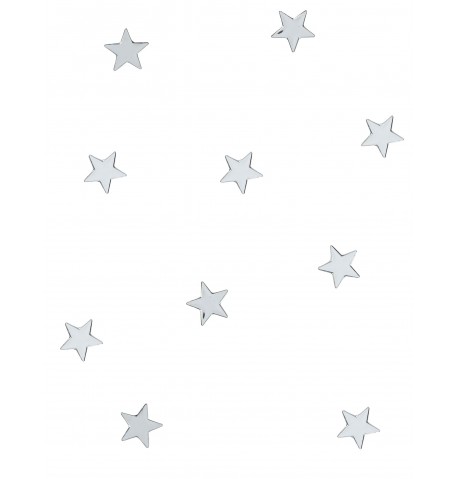 10 Mini miroirs étoiles argentés 3 x 3 cm