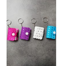 Porte-clés avec bloc-notes à paillettes 5cm