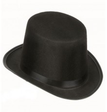 chapeau haut de forme noir 15cm