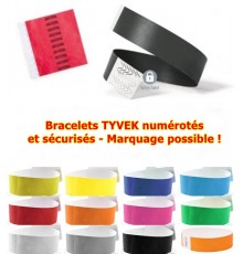 Bracelet "Events" numérotés en Tyvek