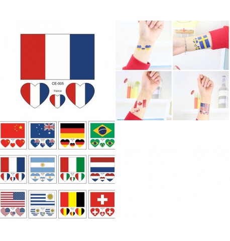 4 tatouages temporaires drapeau France
