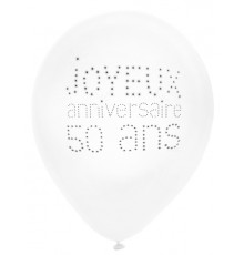 Sachet de 8 Ballons Anniversaire en Latex