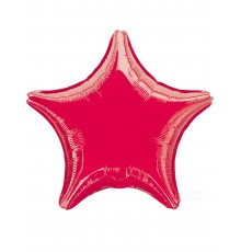 Ballon étoile motif satiné 43 cm