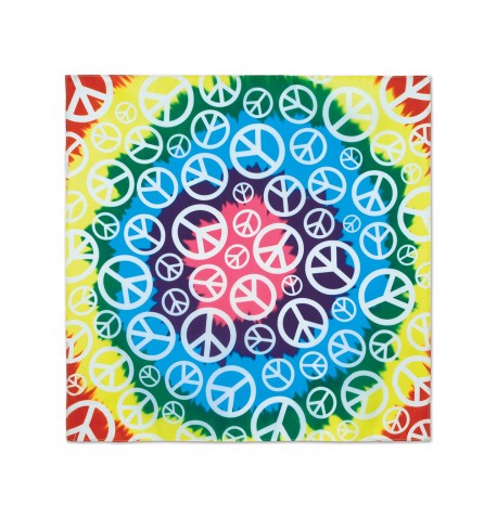 Bandana motif Hippie multicolore 55 x 55 cm