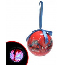 Boule lumineuse Spiderman 7,5 cm Noël