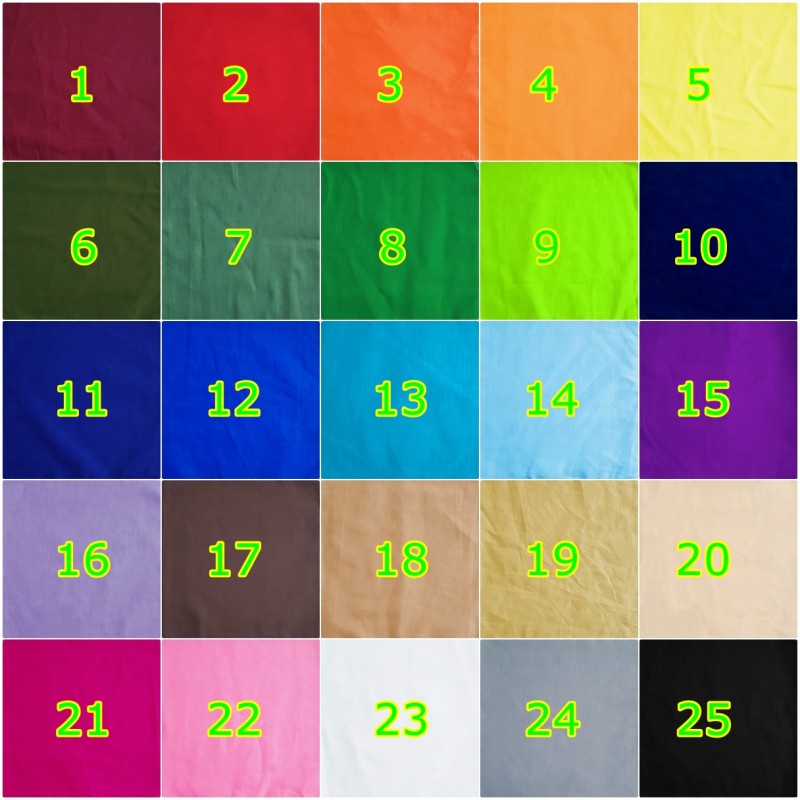 Bandana Uni 25 Différentes Couleurs